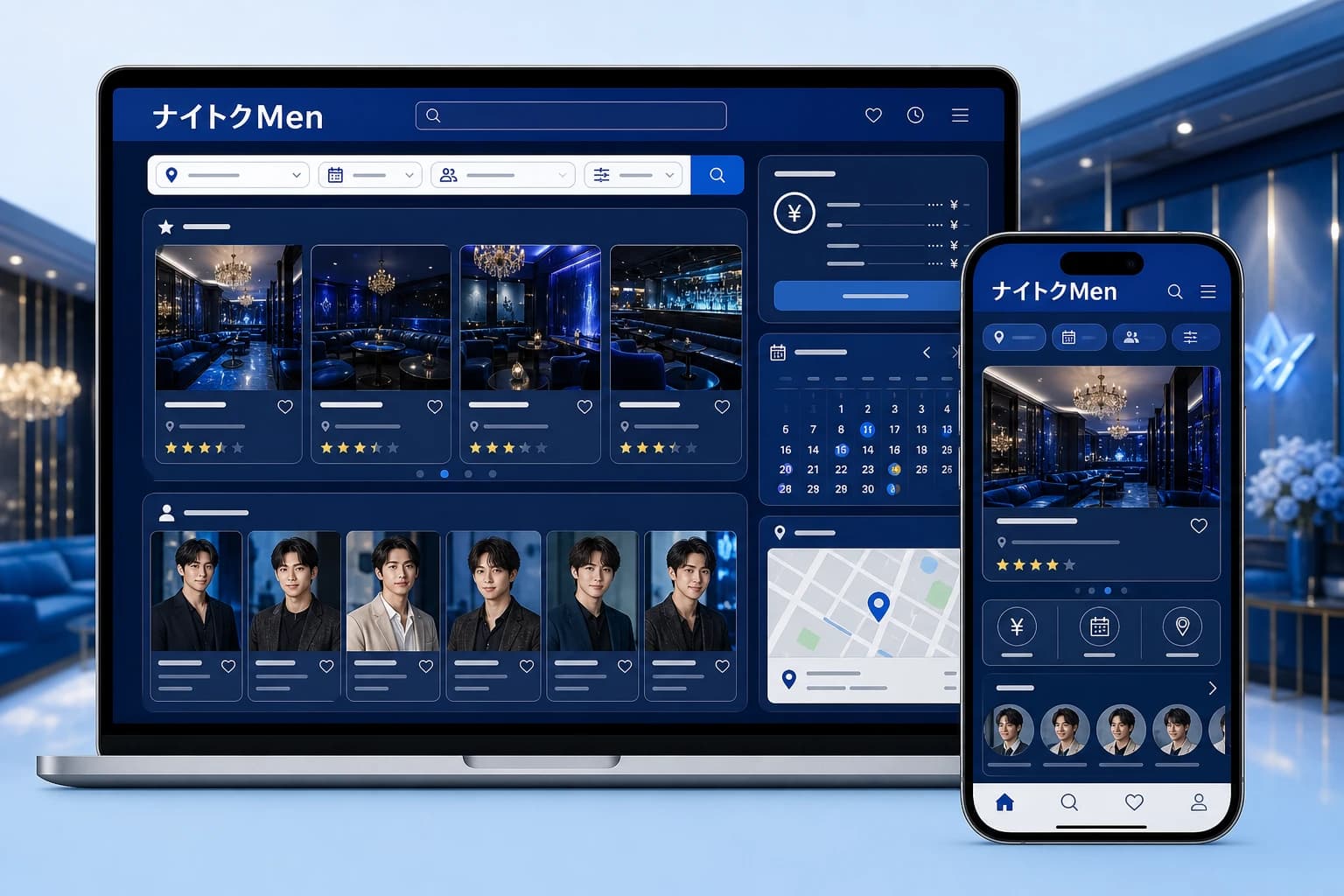 ナイトクMenの公開ページのイメージ